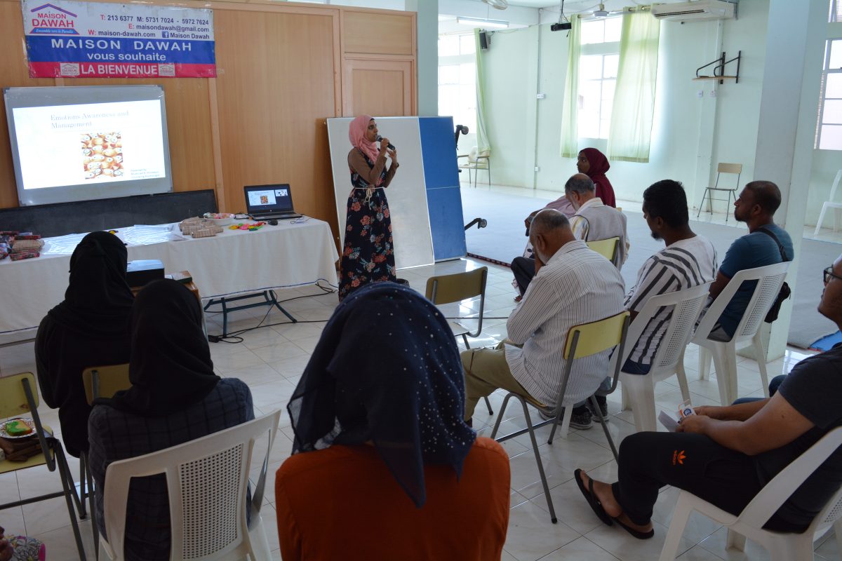 Workshop: Emotion Awareness and Management by Psychologist Mushiirah Khodabux